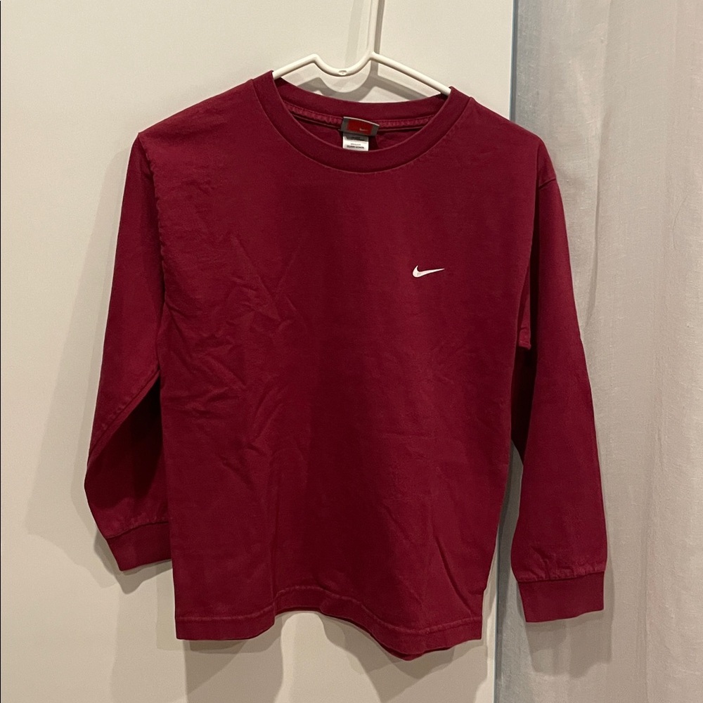 Nike Burgundy Long Sleeve Top